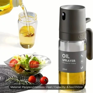 250ML Olive Oil Mister Oil Spray Bottle Rust-Proof for Air Fryer Grilling Baking